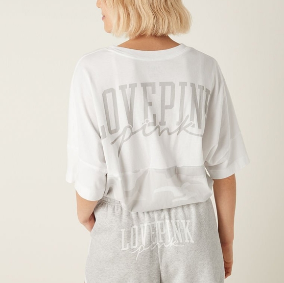 NEW VS PINK Varsity jogger white camo outfit set NWT - Picture 8 of 13